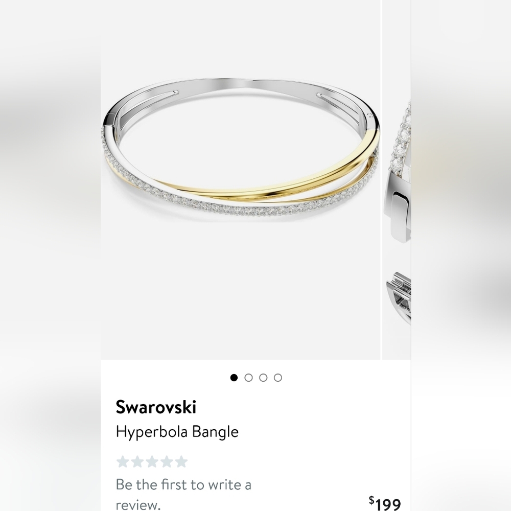 Swarovski Gold and Silver Intertwined Bracelet.#113